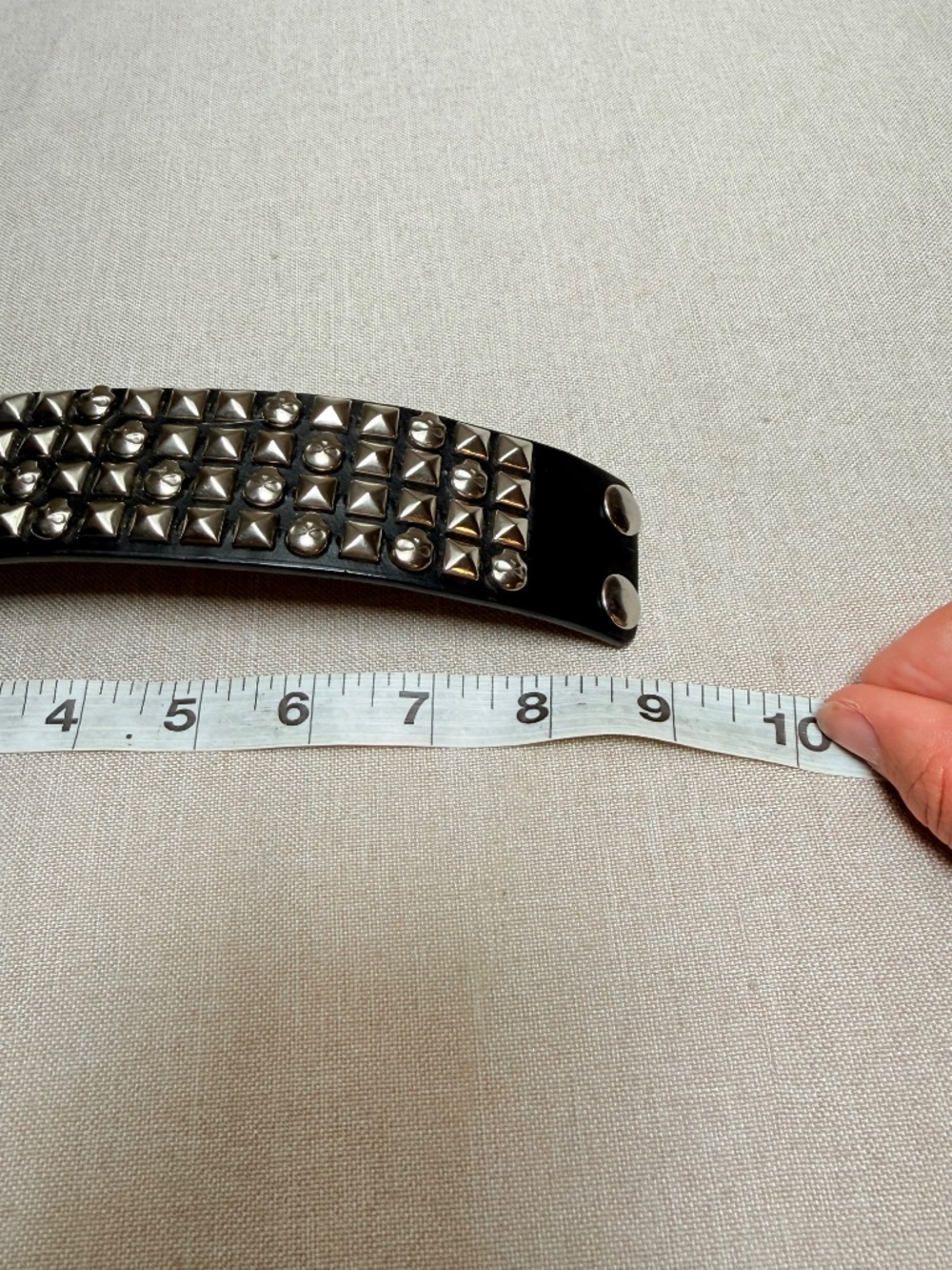 Skull Studded Black Leather Cuff Biker Goth Punk - Picture 6 of 8